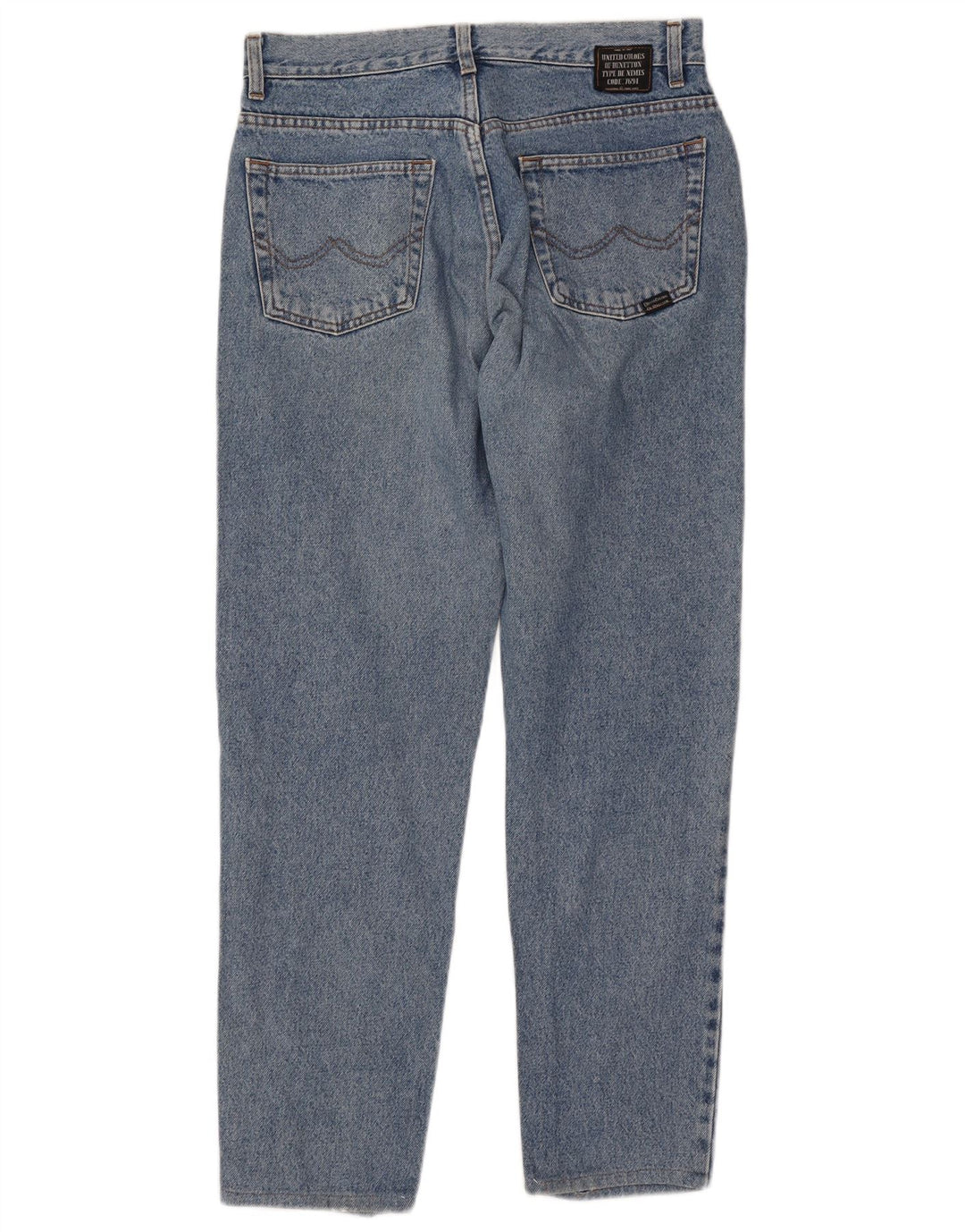 BENETTON Damskie jeansy z wysokim stanem IT 48 XL W32 L30 Niebieskie bawełniane