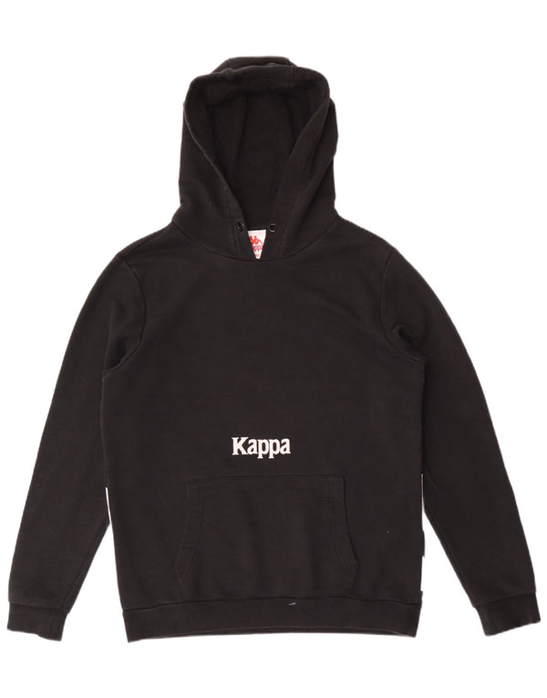 Męski sweter z kapturem Kappa, duży, czarny, bawełniany