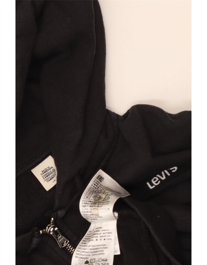 Damski sweter oversize z kapturem i zamkiem błyskawicznym Levi's UK 16, duży czarny