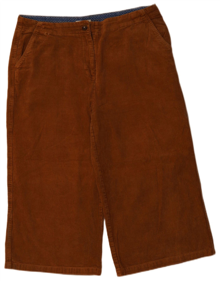 WHITE STUFF Womens Capri Straight Corduroy Trousers UK 18 XL W40 L22 Brown