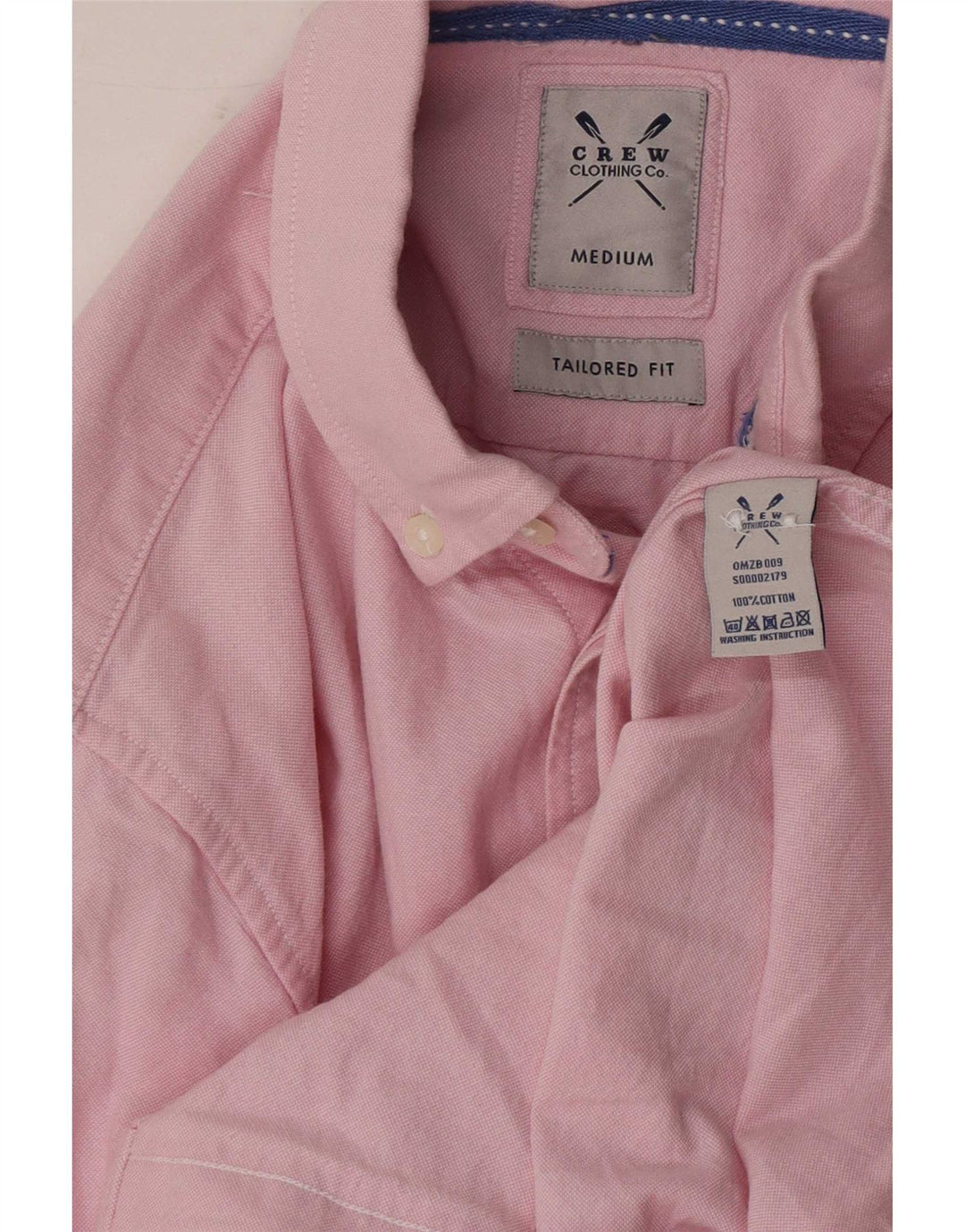 Crew Clothing Męska koszula o dopasowanym kroju, średnio różowa, bawełniana