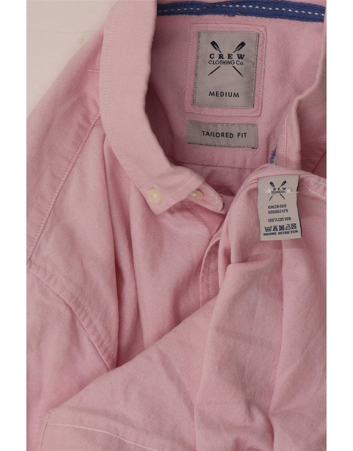 Crew Clothing Męska koszula o dopasowanym kroju, średnio różowa, bawełniana