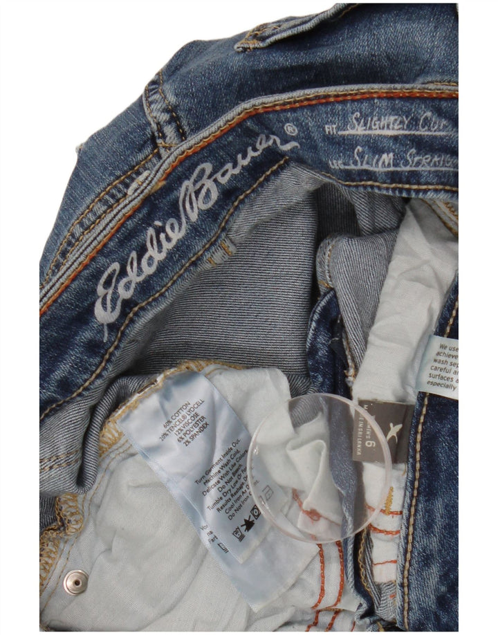 EDDIE BAUER Damskie jeansy proste US 6 Medium W27 L30 Niebieskie
