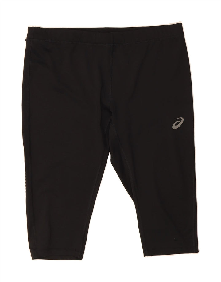 ASICS Womens Bermuda Sport Shorts UK 20 2XL  Black Polyester Vintage Asics and Second-Hand Asics from Messina Hembry 