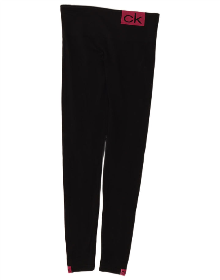 Damskie legginsy Calvin Klein Graphic UK 8 Small, czarny poliamid