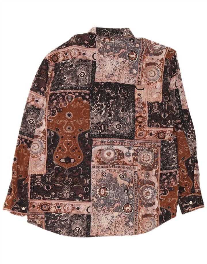 Koszula męska w stylu vintage, średnia wielobarwna patchworkowa