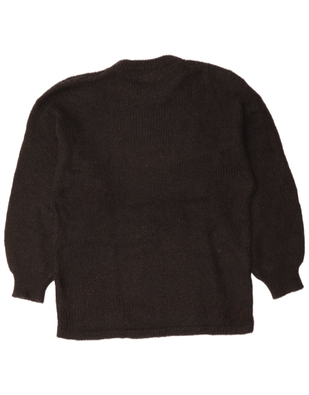 Damski sweter VINTAGE z okrągłym wycięciem pod szyją, UK 18 XL, czarny