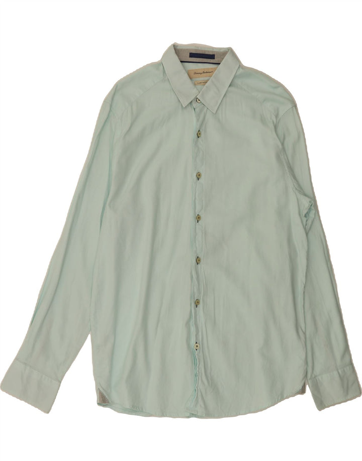 TOMMY BAHAMA Mens Modern Fit Shirt Large Blue Cotton Vintage Tommy Bahama and Second-Hand Tommy Bahama from Messina Hembry 