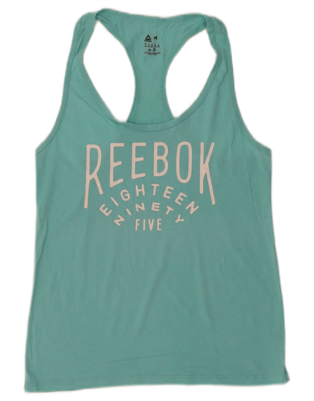 Damska koszulka z grafiką Reebok Top UK 12/14 Średni turkus