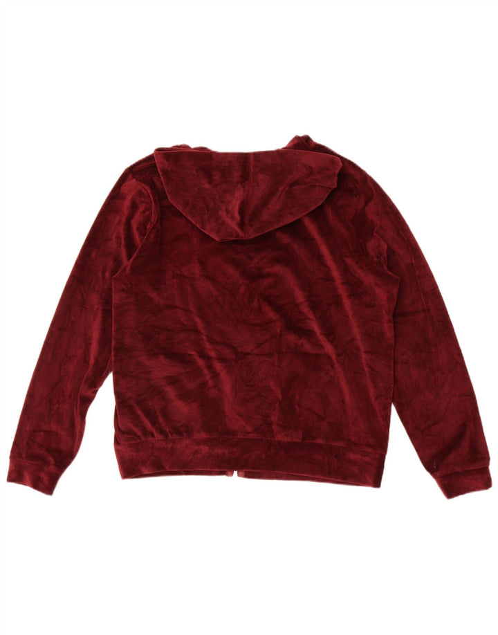Marks & Spencer Damski sweter oversize z kapturem i zamkiem błyskawicznym, UK 12, średni burgund