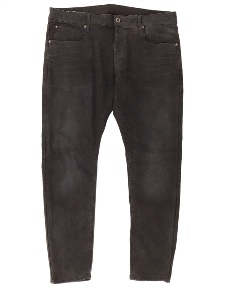 G-Star Męskie 3301 Slim Jeans W40 L32 Szara bawełna