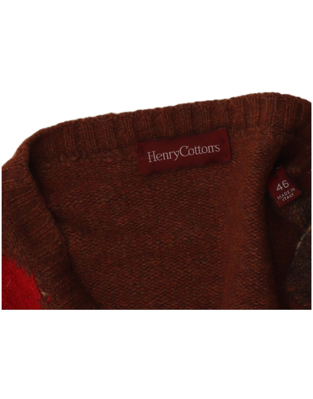 Sweter damski Henry Cottons IT 46 Duży brązowy Argyle/Diament