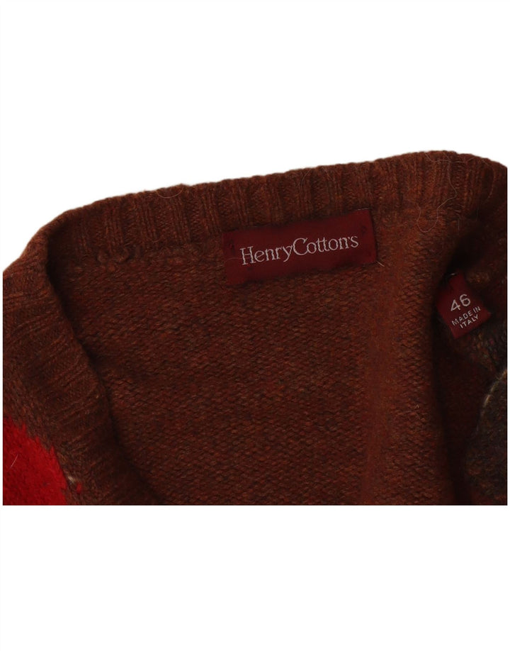 Sweter damski Henry Cottons IT 46 Duży brązowy Argyle/Diament
