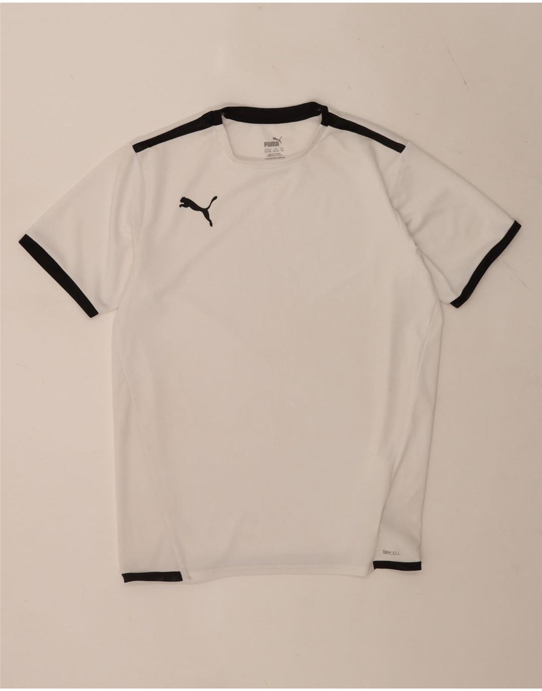 T-shirt chłopięcy Puma, 15-16 lat, biały poliester z blokami kolorów