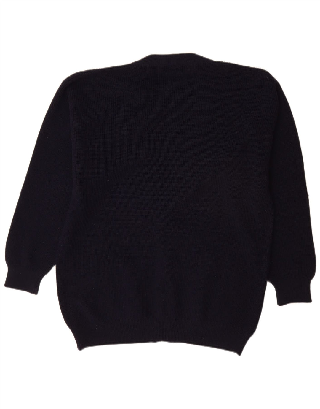 Sweter męski w stylu vintage, duży, granatowy, nowa wełna
