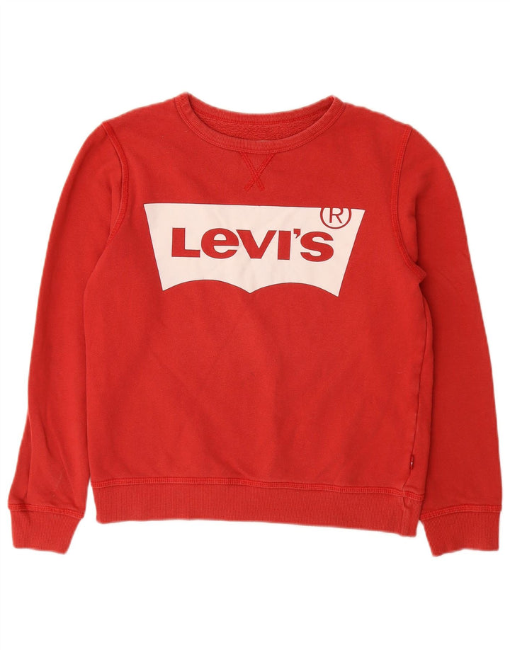 Bluza chłopięca LEVI'S z grafiką, 13-14 lat, czerwona, bawełniana