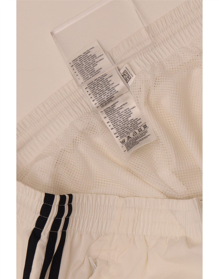 Męskie spodnie dresowe Adidas Capri Cargo, duże, białe, poliestrowe