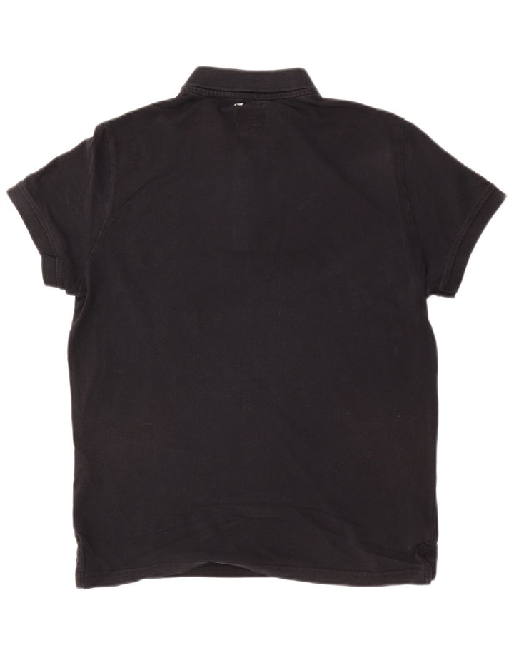 Męska koszulka polo Armani Jeans o dopasowanym kroju, średnia czarna, bawełniana