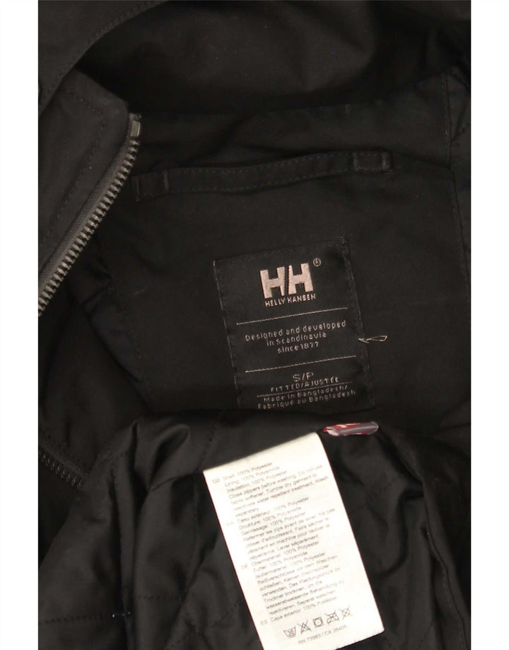 Damski trencz z kapturem Helly Hansen UK 10, mały, czarny poliester