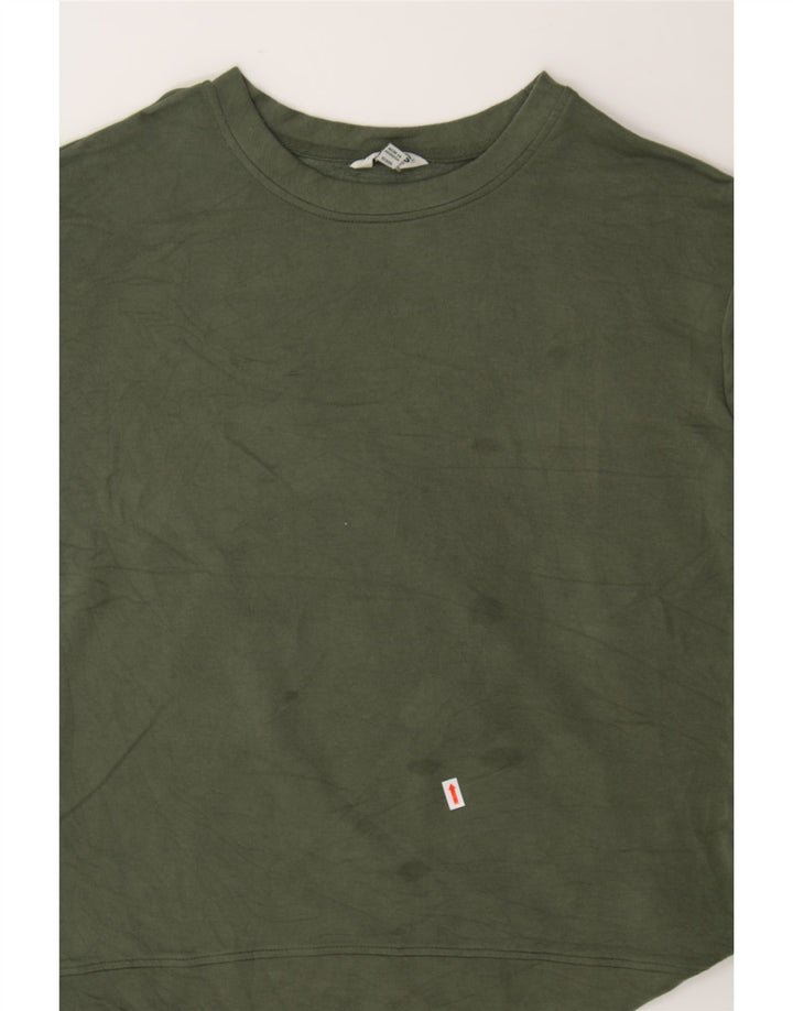 ORVIS Womens Sweatshirt Jumper UK 14 Medium Khaki Modal Vintage Orvis and Second-Hand Orvis from Messina Hembry 