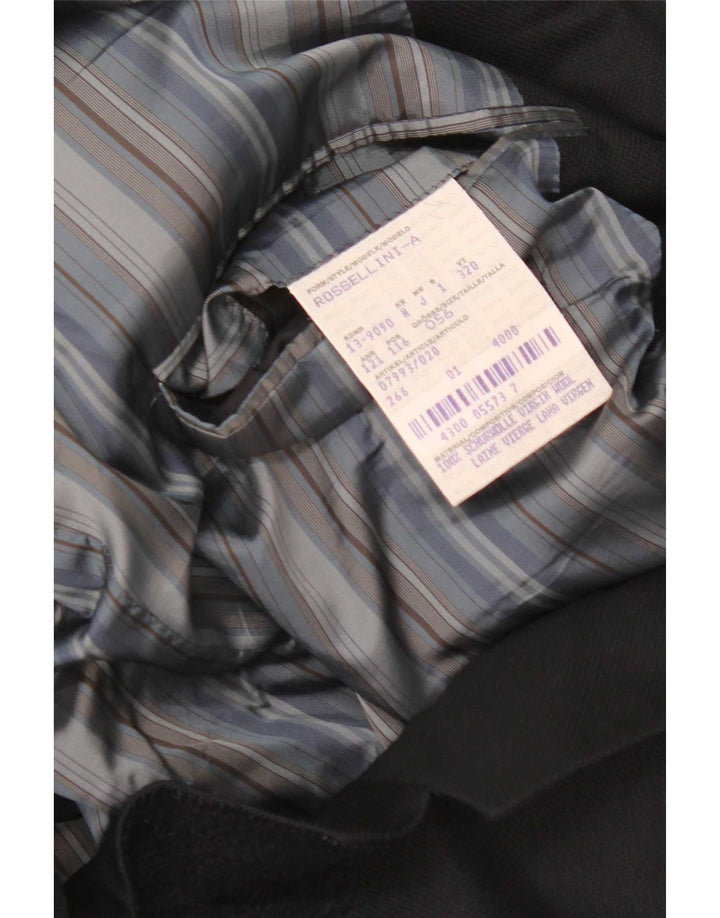 Męska marynarka zapinana na 3 guziki Hugo Boss EU 56 3XL Czarna dziewicza wełna