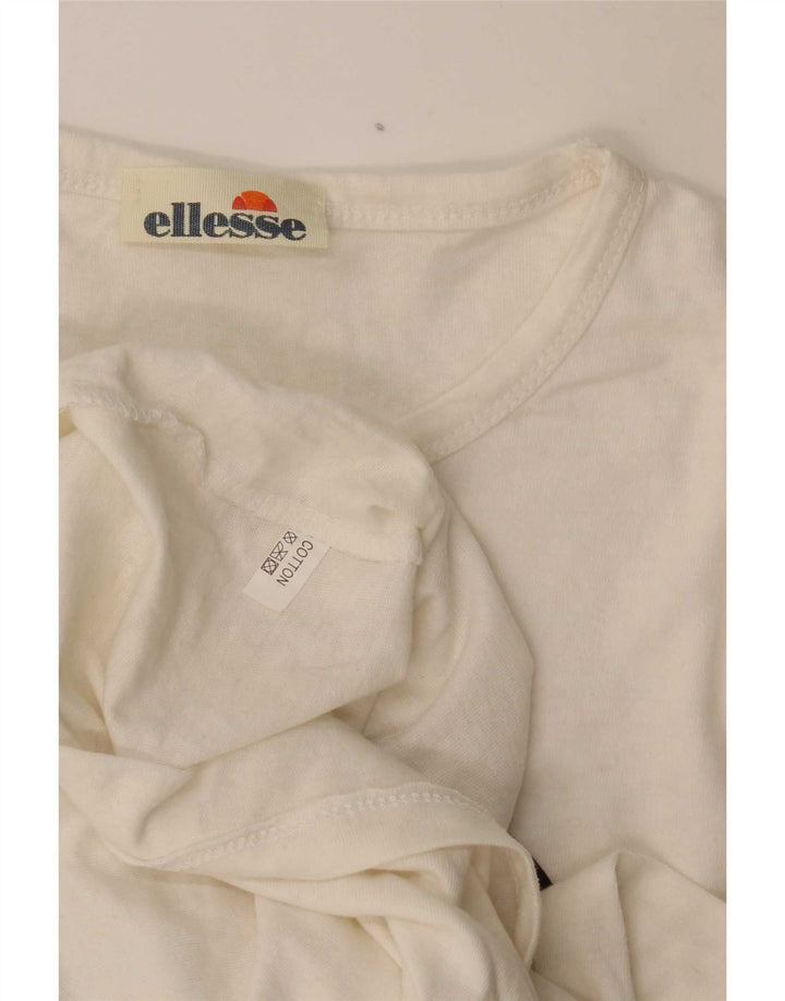 Damska koszulka graficzna Ellesse Top UK 12 Medium Off White