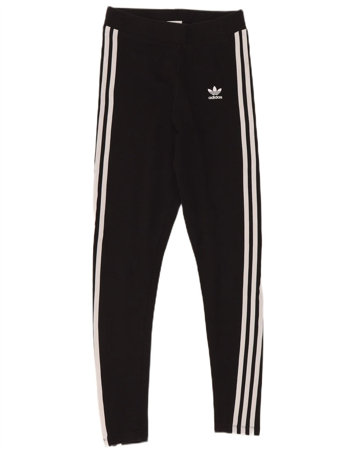 Legginsy damskie ADIDAS UK 8, małe, czarne, bawełniane
