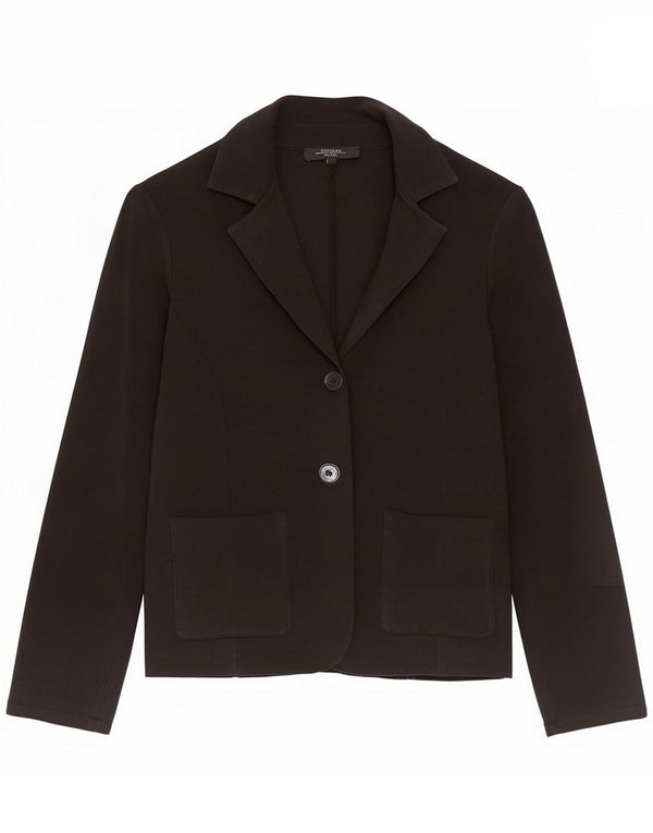 Max Mara Weekendowa marynarka damska UK 14 duża czarna Lycra