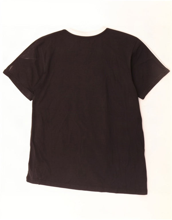 Damska koszulka oversize Adidas Top UK 8/10 Mała czarna bawełna