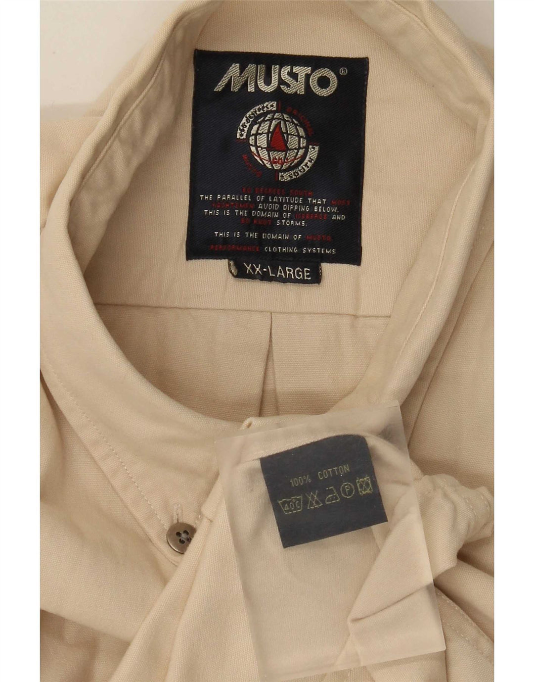Koszula męska Musto 2XL beżowa bawełniana