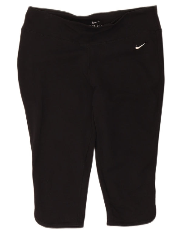 Nike Womens Dri Fit Capri Leggings UK 12/14 Medium Black