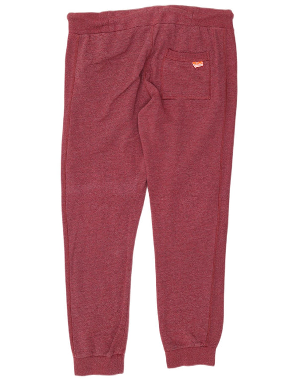 SUPERDRY Męskie spodnie dresowe o dopasowanym kroju Joggers XL Burgundowa bawełna
