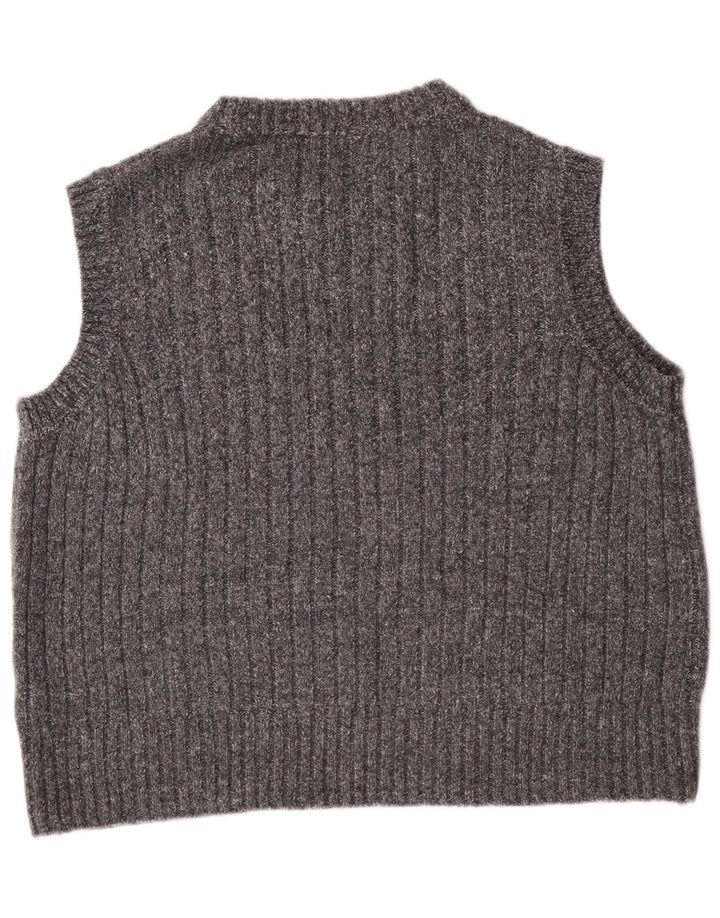 Damski podkoszulek MARKS & SPENCER z krótką kamizelką, UK 16, duży, szary poliester