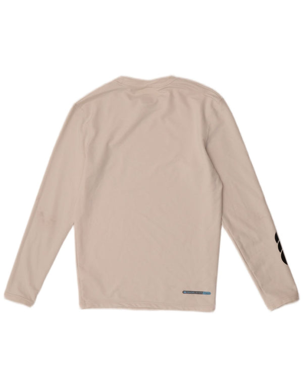 Damski top graficzny Canterbury z długim rękawem, UK 12, średni biały