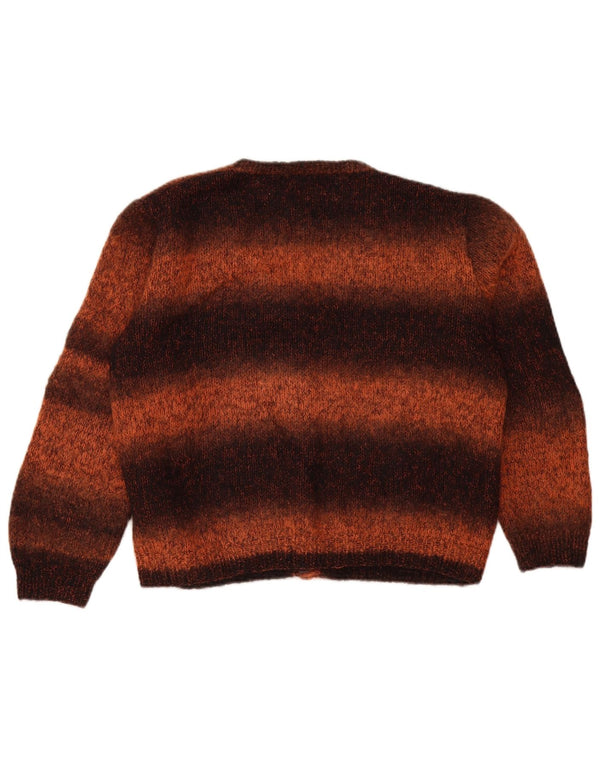 Sweter damski w stylu vintage, brytyjski 18 XL, brązowy, blok kolorów