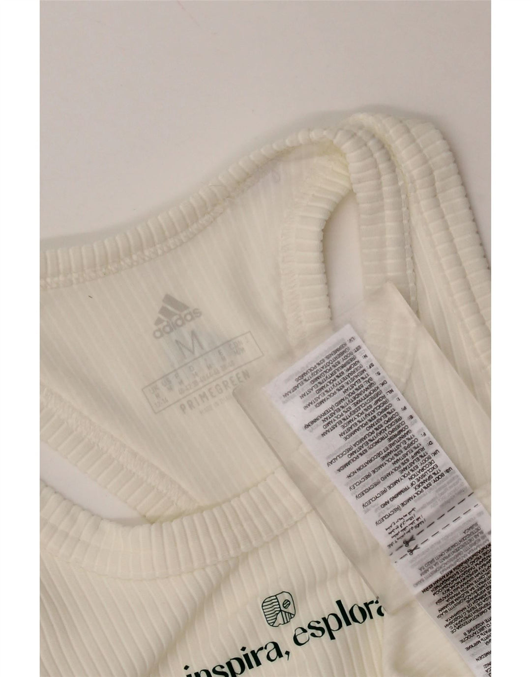 Damski top ADIDAS Aeroready, UK 12/14, średni biały poliamid