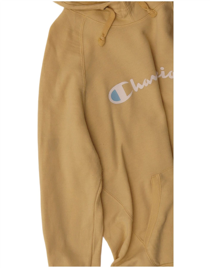 Męski sweter z kapturem Champion Graphic, duży, żółty, poliester