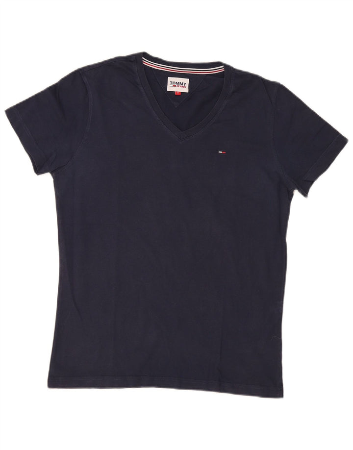 T-shirt męski Tommy Hilfiger Top, średni, granatowy, bawełniany