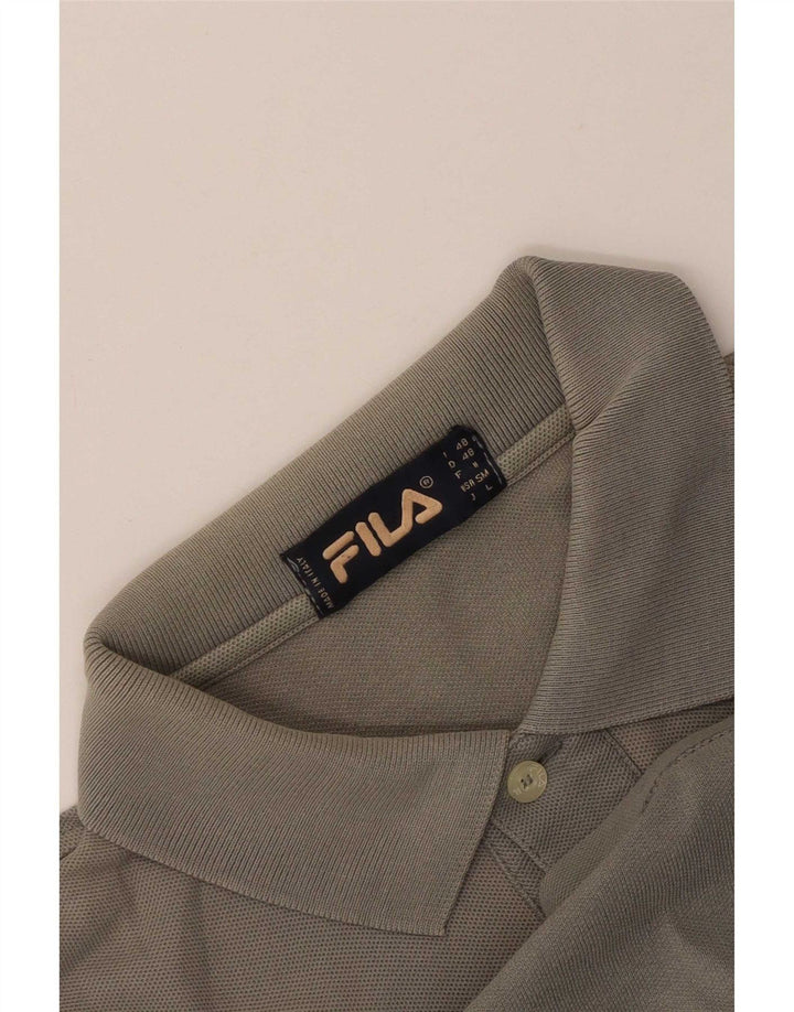 Męska koszulka polo Fila, mała, szara