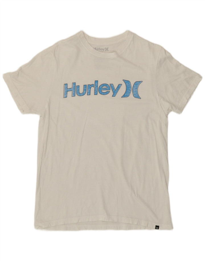 Męski T-shirt z grafiką Hurley Top, średni, biały, bawełniany