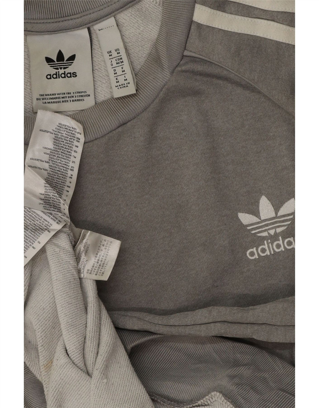 Adidas Męska bluza sweterkowa Średni szary poliester
