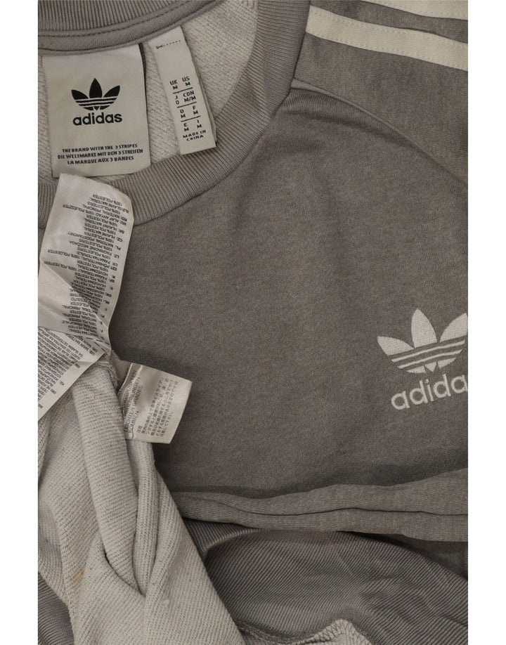 Adidas Męska bluza sweterkowa Średni szary poliester