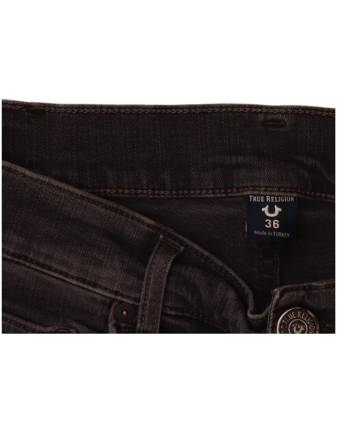 Męskie jeansy True Religion w trudnej sytuacji W36 L34 Szara bawełna