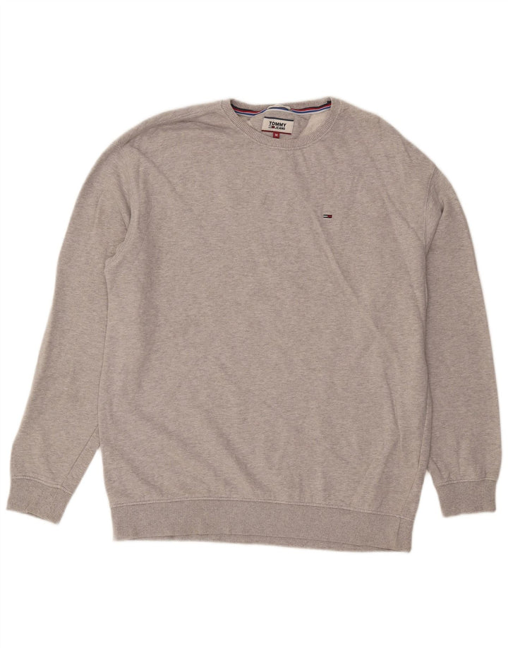 Męska bluza dresowa Tommy Hilfiger o swobodnym kroju, średnioszara, bawełniana