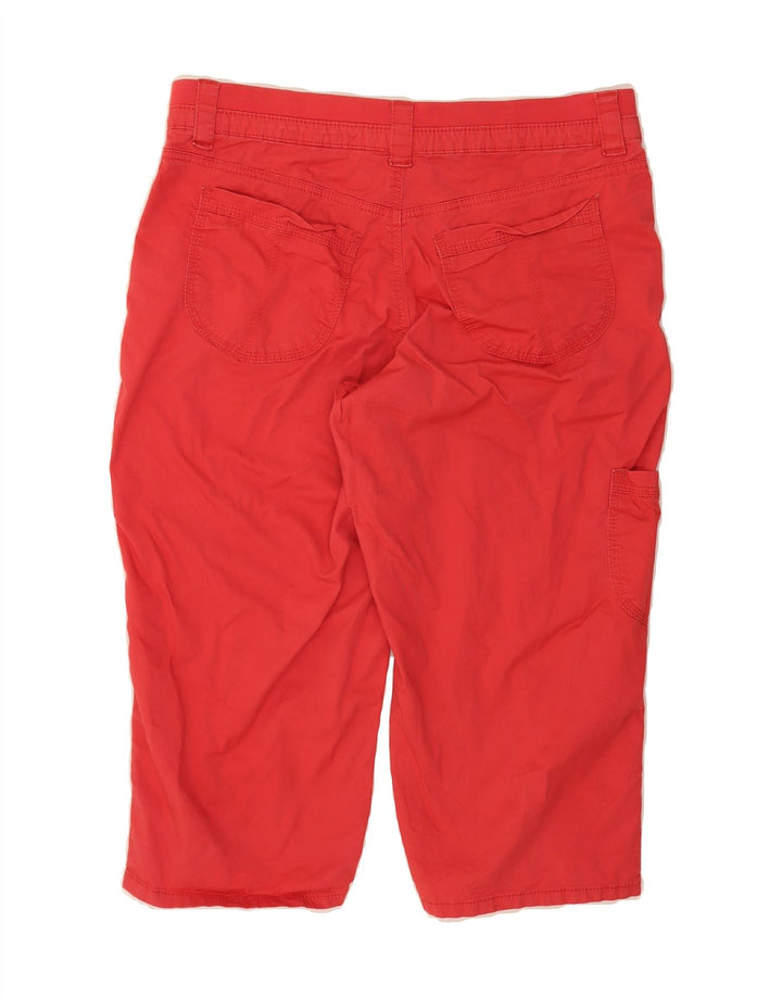 LEE Womens Skimmer Mid Rise Bermuda Cargo Shorts US 12 Large W36  Red Vintage Lee and Second-Hand Lee from Messina Hembry 