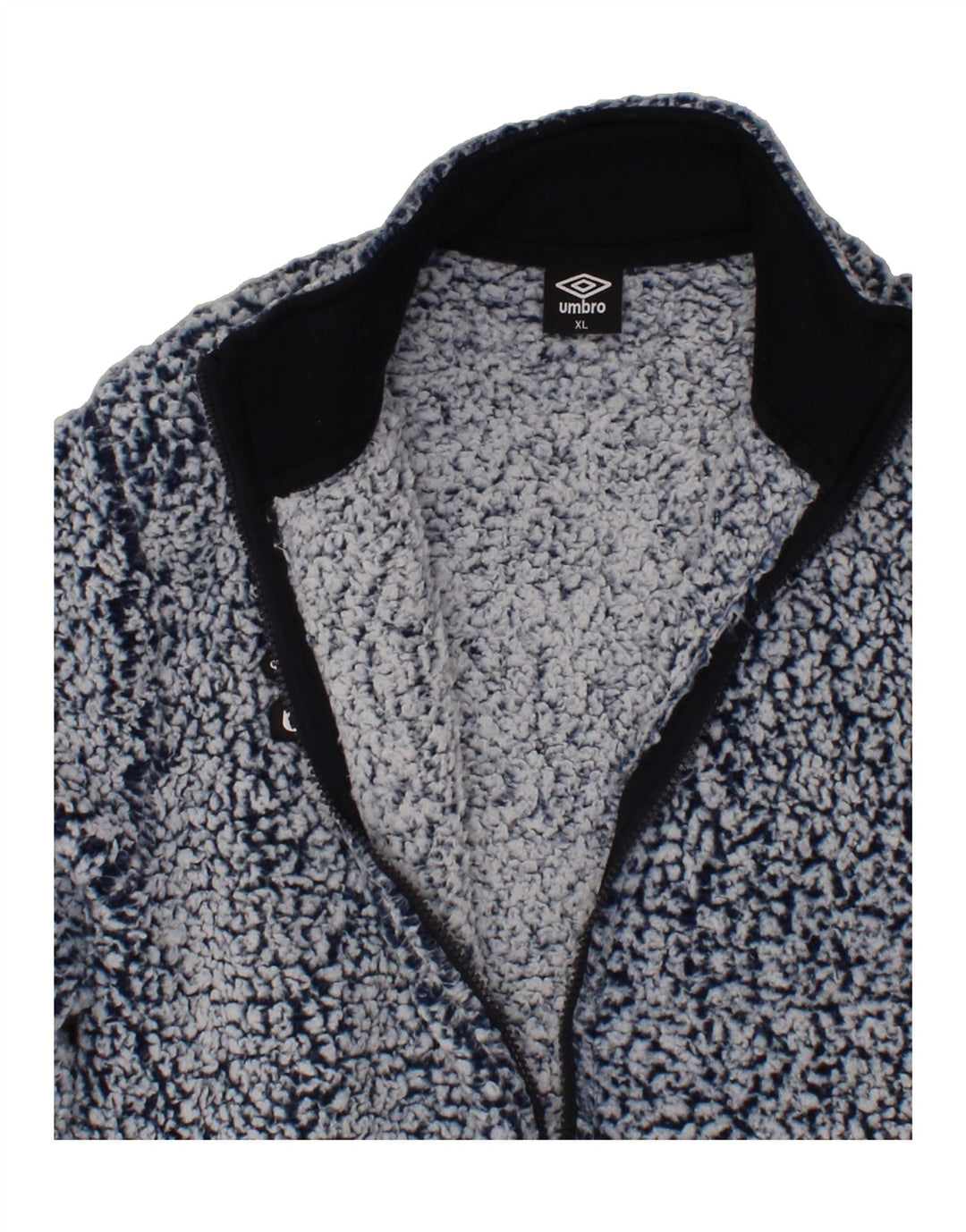 UMBRO Womens Fleece Jacket UK 18 XL Blue Flecked Polyester Vintage Umbro and Second-Hand Umbro from Messina Hembry 