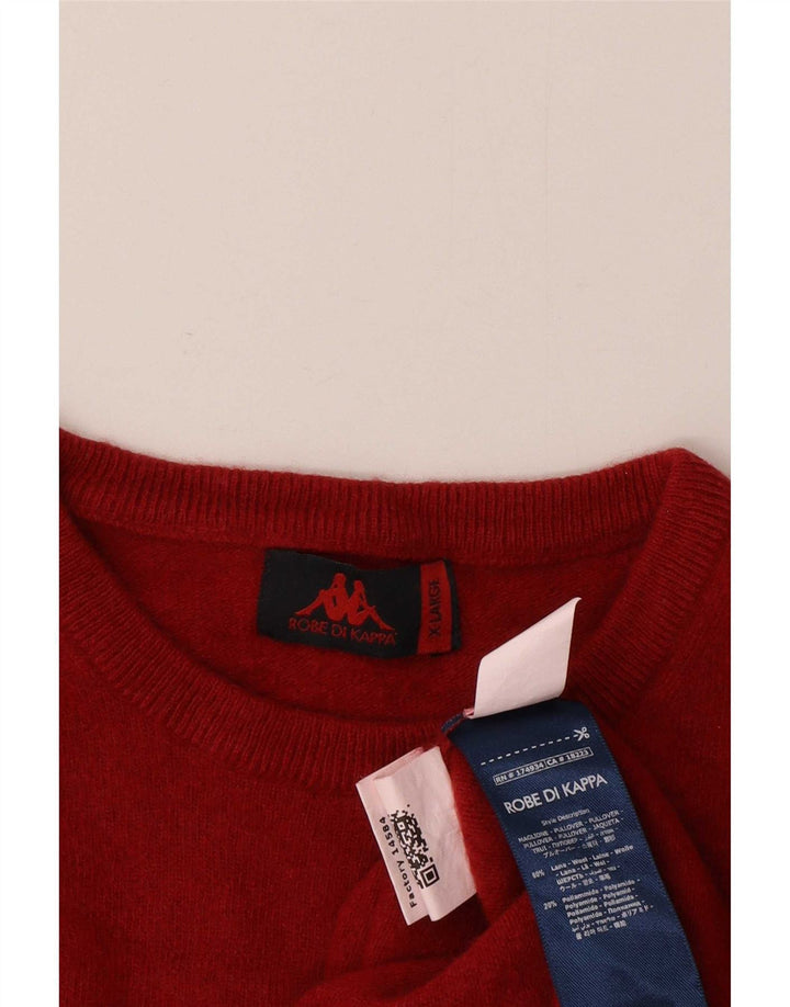 Sweter damski Kappa z okrągłym dekoltem UK 18 XL, czerwona wełna