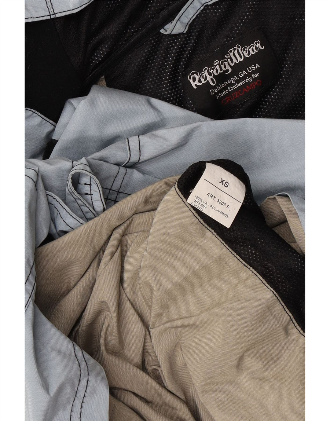 REFRIGIWEAR Męska kurtka wiatrówka z kapturem UK 34 XS Niebieski poliamid