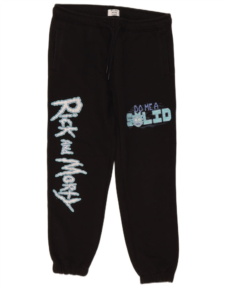 Męskie spodnie dresowe Pull & Bear Rick i Morty w kolorze średniej czerni