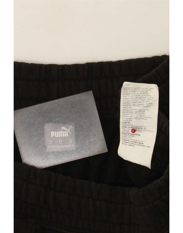 Męskie spodnie dresowe Puma Joggers, średnia czarna bawełna